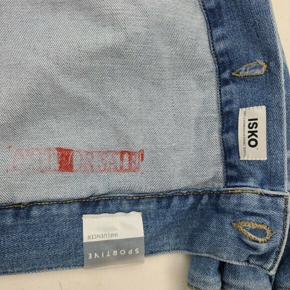 New ISKO Denim Jacket Mens XL? Influencer Sportive Button Front Jean - Picture 6 of 8